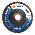 Weiler 5" Tiger X Flap Disc, Conical (TY29), Phenolic Backing, 60Z, 7/8" 51210
